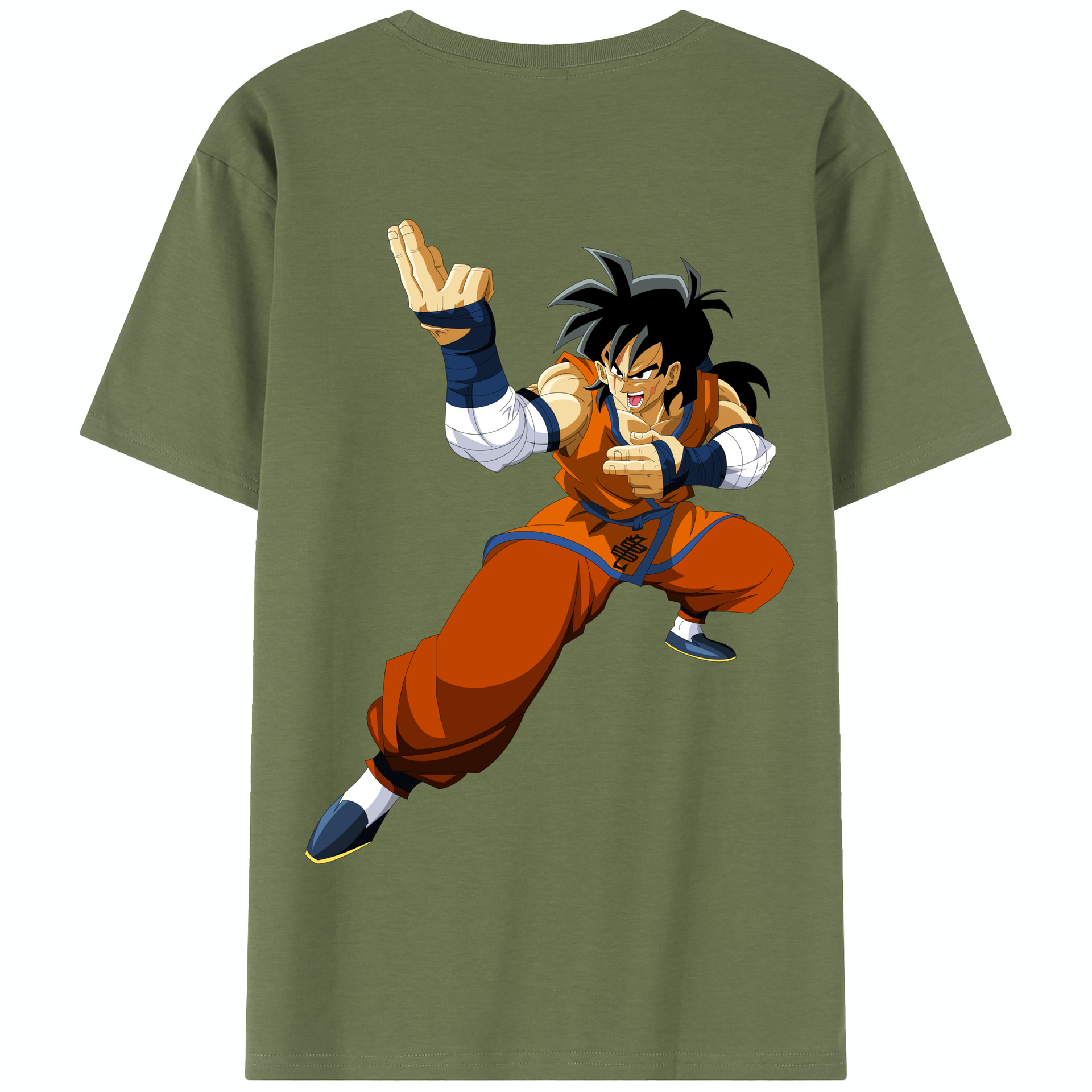 （画像用） ドラゴンボール ヤムチャ DRAGON BALL Yamcha 綿100％半袖Tシャツ（背面プリント）